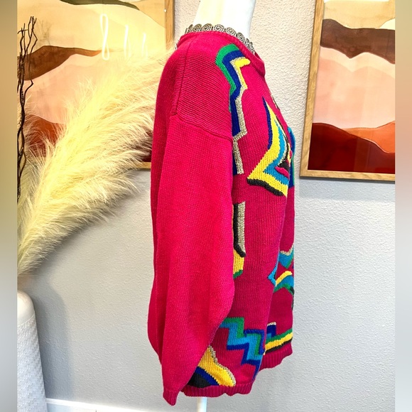 Vintage Petite Sophisticate Retro Pattern Sweater - Picture 5 of 10